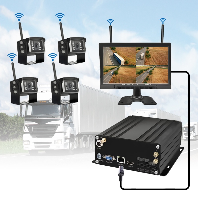 10,1 hüvelykes 4 csatornás vezeték nélküli HDD mobil NVR rendszer