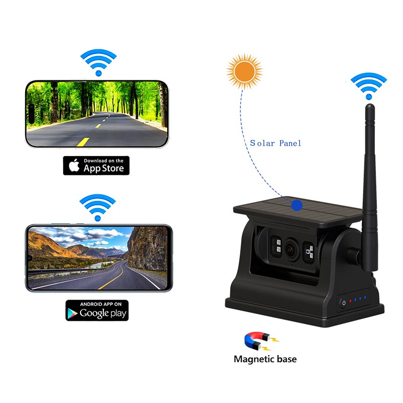 Mágneses napenergia WiFi vezeték nélküli tartalék kamera iOS Androidhoz