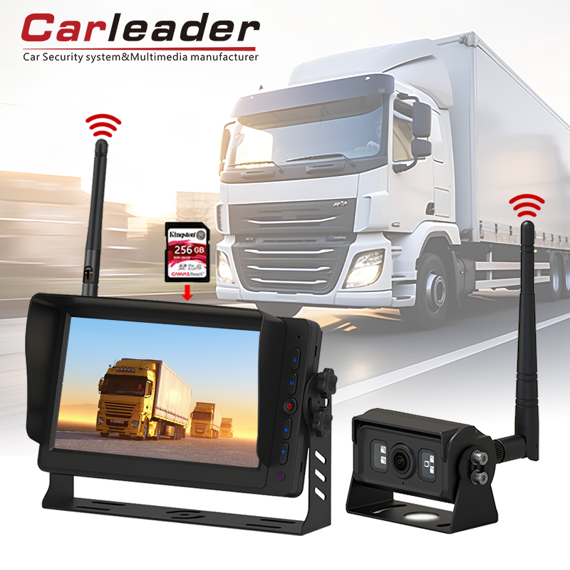 Carleader 7 hüvelykes DVR felvétel 2,4 GHz-es digitális vezeték nélküli megfigyelő rendszer ---- Biztosítsa a vezetési biztonságot