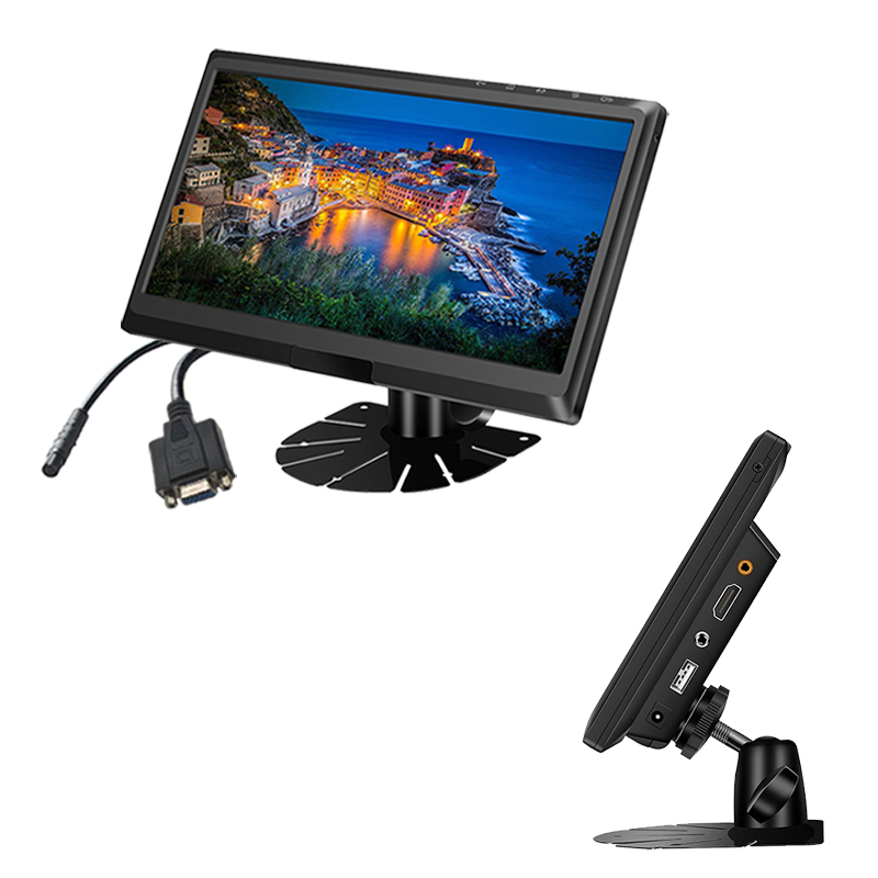 Carleader 9 hüvelykes IPS képernyős HD monitor támogatja a CVBS+HD+VGA bemeneteket