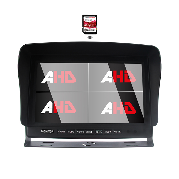 Carleader 10,1 hüvelykes AHD négy osztott kijelzős SD DVR járműmonitor