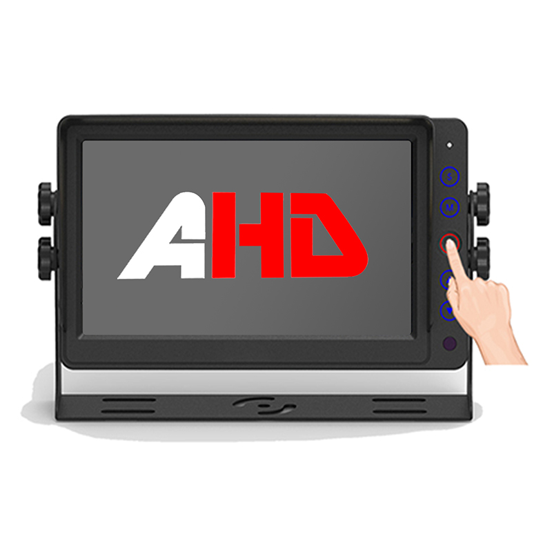 7 hüvelykes haszonjármű-monitor AHD videó bemenetekkel és távirányítóval